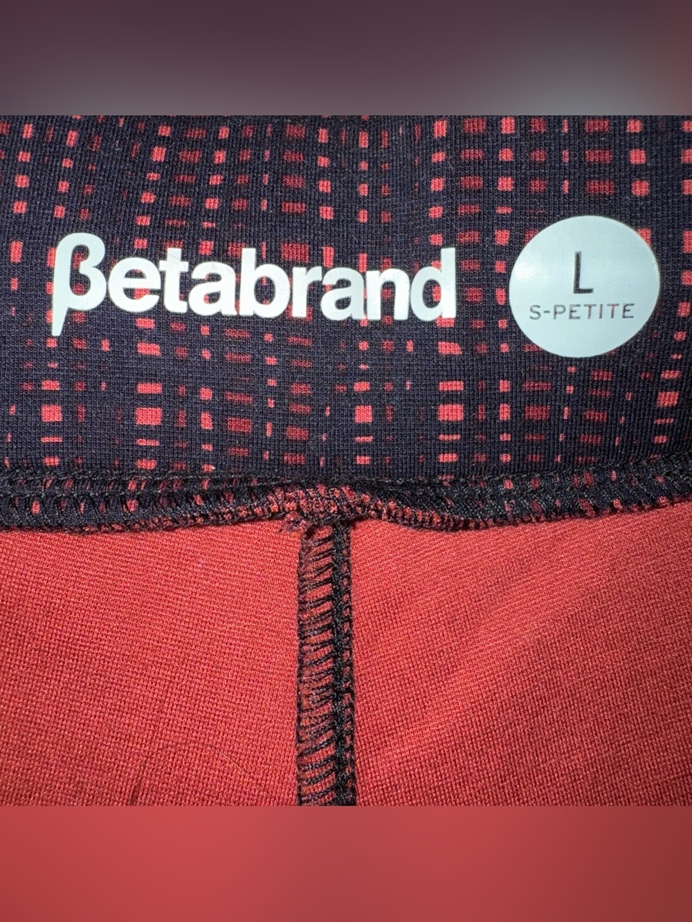 BETABRAND Journey 6 Pocket Skinny Dress Pants Neo Plaid Black Red Size LP - Picture 15 of 16